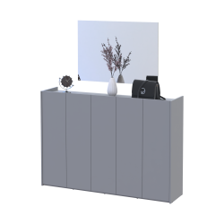 Hallway Doros Kassel with mirror Gray 5 chipboard 159x40x110 (42005511)